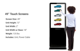 [#H16-1] ScreenDynamics Totem Touch Screen, 49"