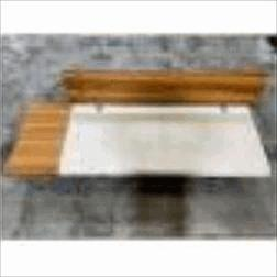 [#B2-40] Kurv Bench w/Wood Back,Wood Tbl,29"Dx78"W,Non-Contrast, Left