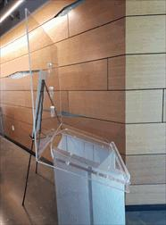 [#I13-76] COVID-19 Plexi Shield for Acrylic Podiums w/ Temperature Holes