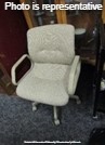 [#B5-16] White Conference Chair with Wheels 