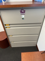 [#D10-27] Gray 4-Drawer File Cabinet 