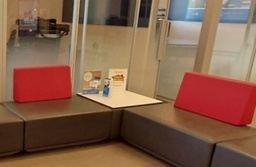 [#C11] Side Table (between the red/grey seats)