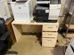 [#E3-6] Desk 1 ped - 24"x47"