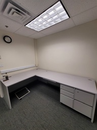 [#E6-105] Metal Desk L Shape