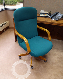 [#B13-12] Blue High Back Task Chair