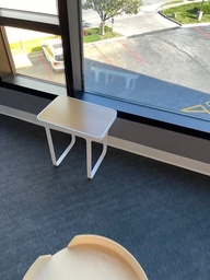 [#C23-32] White Wood Side Table