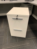 [#D16-1] White Storage Pedestal (2-drawer)
