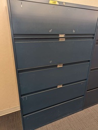 [#D12-46] STEELCASE LATERAL FILES  - BLUE 42"W, 5 DRAWER FILES