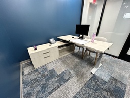 [#E6-28] Right-Handed Adjustable Height L-Shaped Desk