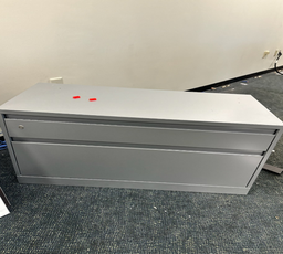 [#D6-19] lateral file 2 drawer 42x24 metal gray