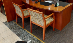 [#B9-5] Leaf Wooden Guest Chair (solid back)