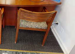 [#B9-6] Leaf Wooden Guest Chair (wooden back)