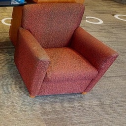 [#B12-6] Red Lounge Chair