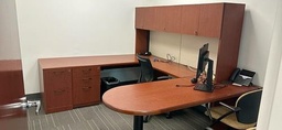 [#E9-53] Left-Hand U-Shape Desk w/ Storage