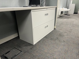[#D6-10] light gray 2 drawer metal lateral file cabinet, 42" wide,