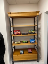 [#D3-12] Wood and Metal Bookcase