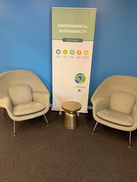 [#C11-20] Gold Round Side Table 