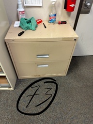 [#D6-73] File Cabinet - 2 drawer beige