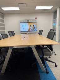 [#C8-66] Maple Conference Table with Metal Legs 10x4