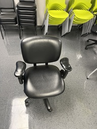 [#B13-1] Haworth Black Leather Chair