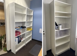 [#D4-18] White bookshelves