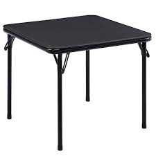 [#C8-23] Folding table, black square *photo representation