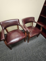 [#B13] Red Leather Chairs