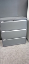 [#D8-36] 3H grey lateral metal filing cabinets