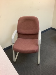 [#B8-65] Guest Chair - Burgundy / Gray