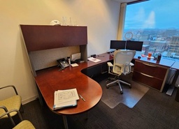 [#E7-18] U-Shape Desk w/ Overhead