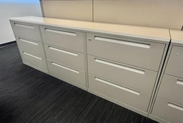 [#D8-33] Lateral File - 3H 3R Common Top W 108, D 18, H 41