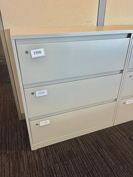 [#D8-36] Lateral File - 3H white - W 36, D 18, H 40