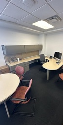 [#E7-83] U Shape Desk #7 114” x 96” x 77” - 3 Drawer ped 2 drawer lateral