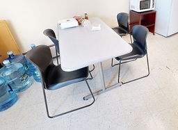 [#B8] Black Plastic Chairs