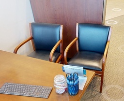 [#B9] Black and Wood Guest Chairs