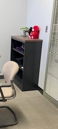 [#D1-23] Bookcase Metal Base/Wood Top 