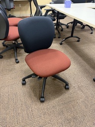 [#B12-13] National Black Task Chair w/ Red Seat