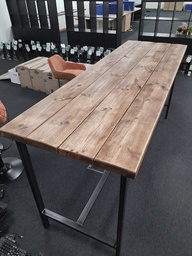[#C2-40] Tall Oak Planked Table 