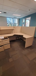 [#A4-87] Workstation with file cabinet (60x75)