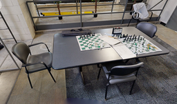 [#B8-5] Black Stacking Chairs