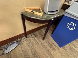 [#C11-79] Half-oval side table
