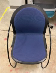 [#B8-20] Steelcase Blue Black Chair