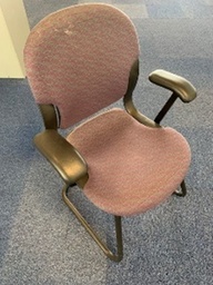 [#B8-11] Purple patterned sled base chairs