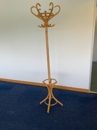 [#I5-18] Wooden Coat and hat stand, 190cm (wobbly)