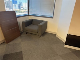 [#B12-1890] Grey Lounge Chair