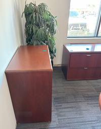 [#D6] 2-High Wood File Cabinet