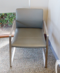 [#B8] Grey Guest Chair w/ Arms