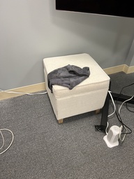 [#B11-34] White ottoman