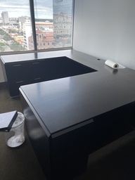 [#E7-1249] Wood U Desk