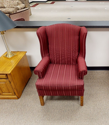 [#B12-11] Red Striped Chair